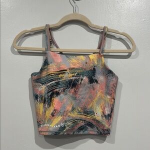 Athleta Girl Simone Biles Multicolor Women's Workout Top